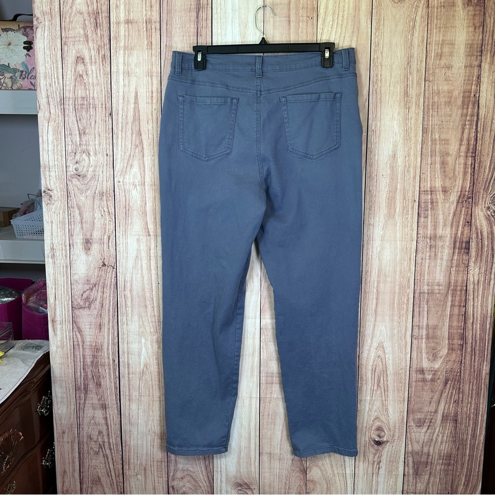 Gloria Vanderbilt Amanda Jeans Womens Size 18 Grey Denim Pants Straight plus - Picture 7 of 16